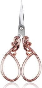 img 4 attached to 🌹 BIHRTC Little Scissors: 4.5 Inch Stainless Steel Sharp Sewing & Craft Scissors for DIY Artwork and Needlework - Rose Gold Scissors