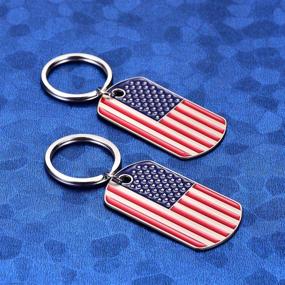 img 3 attached to MIXJOY American Flag Keychain Festivities