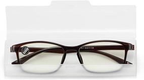 img 2 attached to Premium TR90 Blue Light Blocking Reading Glasses in Brown - Unisex (150 Strength)