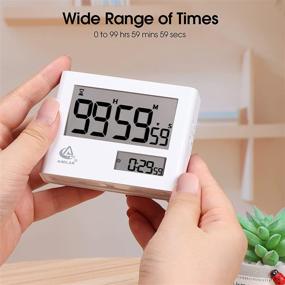 img 2 attached to AIMILAR Dual Screen Pomodoro Timer Clock: Digital Countdown Interval Timer for Cooking, Classroom, Teachers, Kids, Fitness - Adjustable 25, 5 Minute Productivity Timer with Alarm Clock