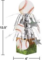 ⚾ seo-optimized sports fanatic baseball centerpiece with mini cascade and base - classic white design logo