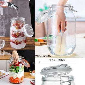 img 3 attached to 🥗 Complete Fermentation Kit - 2.1 Liter Jars with Airlocks | Make Sauerkraut, Kimchi, Pickles & Probiotic Foods