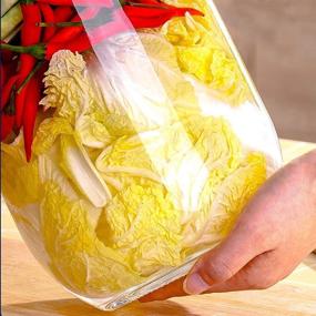 img 1 attached to 🥗 Complete Fermentation Kit - 2.1 Liter Jars with Airlocks | Make Sauerkraut, Kimchi, Pickles & Probiotic Foods