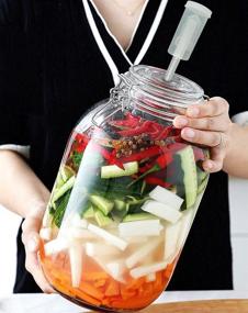 img 2 attached to 🥗 Complete Fermentation Kit - 2.1 Liter Jars with Airlocks | Make Sauerkraut, Kimchi, Pickles & Probiotic Foods