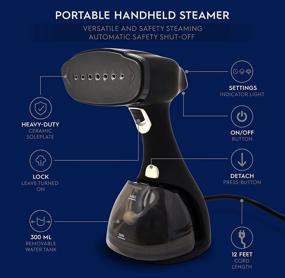 img 3 attached to 👕 Electrolux Portable Handheld Garment & Fabric Steamer - 1500 Watt, Quick Heat Ceramic Plate Steam Nozzle, 2-in-1 Wrinkle Remover and Clothes Iron, with Cloth Brush and Lint Brush