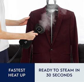 img 1 attached to 👕 Electrolux Portable Handheld Garment & Fabric Steamer - 1500 Watt, Quick Heat Ceramic Plate Steam Nozzle, 2-in-1 Wrinkle Remover and Clothes Iron, with Cloth Brush and Lint Brush