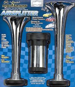 img 1 attached to 🎺 Wolo (415) Airsplitter Metal Chrome Trumpet Horns - 12V, Low & High Tone