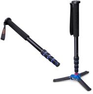 📷 fosoto 65-inch aluminium camera unipod monopod with base tripod: ideal for canon nikon sony panasonic dslr photography logo