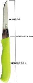 img 1 attached to 🔪 BRENIUM 12-Piece Paring and Garnishing Knife Set with Straight Edge 3 Inch Blade, Stainless Steel, Spear Point, Ideal for Fruit & Vegetable Cutting, Peeling - Green