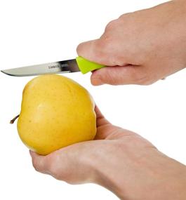 img 2 attached to 🔪 BRENIUM 12-Piece Paring and Garnishing Knife Set with Straight Edge 3 Inch Blade, Stainless Steel, Spear Point, Ideal for Fruit & Vegetable Cutting, Peeling - Green