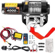 🔋 powerful cxrcy 12v 4000lbs electric winch kits, ideal for towing off road trailer - compact size, wireless remote control, mounting bracket included, with high-strength 3/16"(4.7mm) diameter x 32.8'(10m) length steel rope - atv/utv winch with exceptional performance logo