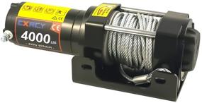 img 2 attached to 🔋 Powerful CXRCY 12V 4000LBS Electric Winch Kits, Ideal for Towing Off Road Trailer - Compact Size, Wireless Remote Control, Mounting Bracket Included, with High-Strength 3/16"(4.7mm) Diameter x 32.8'(10m) Length Steel Rope - ATV/UTV Winch with Exceptional Performance