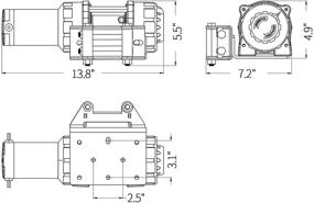 img 1 attached to 🔋 Powerful CXRCY 12V 4000LBS Electric Winch Kits, Ideal for Towing Off Road Trailer - Compact Size, Wireless Remote Control, Mounting Bracket Included, with High-Strength 3/16"(4.7mm) Diameter x 32.8'(10m) Length Steel Rope - ATV/UTV Winch with Exceptional Performance