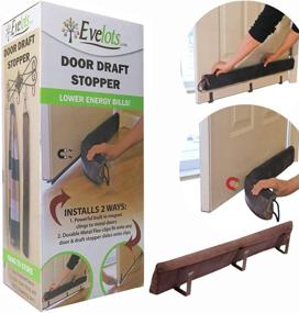 img 4 attached to 🚪 Evelots Magnetic Door Draft Stopper with Steel Clips - No Repositioning Needed!