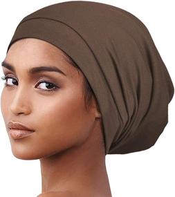 img 3 attached to Alnorm Satin Slouchy Beanie Elastic Outdoor Recreation