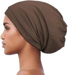 img 4 attached to Alnorm Satin Slouchy Beanie Elastic Outdoor Recreation