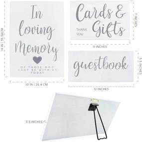 img 2 attached to 📦 Darware Rustic White Wooden Wedding Reception Signs - Set of 3 for Guests, Gifts, and Memorial