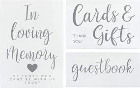 img 4 attached to 📦 Darware Rustic White Wooden Wedding Reception Signs - Set of 3 for Guests, Gifts, and Memorial