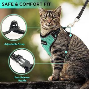 img 1 attached to 🐈 IPRAVOCI Cat Harness and Leash Set - Escape Proof Vest Harness for Cats - Adjustable & Reflective Walking Accessory for Small, Medium, Large Cats - Soft & Breathable Full Body Harness for Cat & Puppy