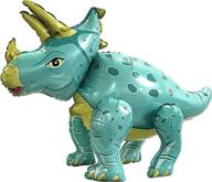 giant triceratops dinosaur balloon: perfect birthday party decorations for kids and adults - cute self standing dino aluminium foil balloons and inflatable animal balloons of premium quality логотип