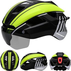 img 3 attached to Ultimate Protection: Shinmax BC-033 Bike Helmet with USB Rechargeable Light, Detachable Magnetic Goggles, and Backpack Reflective Strap for Adult Mountain Road Cycling