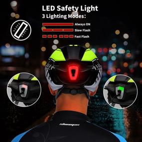 img 1 attached to Ultimate Protection: Shinmax BC-033 Bike Helmet with USB Rechargeable Light, Detachable Magnetic Goggles, and Backpack Reflective Strap for Adult Mountain Road Cycling