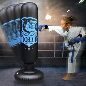 img 2 attached to 🥊 Inflatable Kids Punching Bag with Stand: Ultimate Boxing Fun for Kids and Adults!