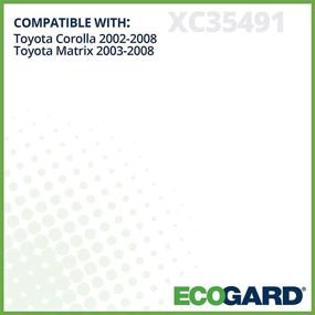 img 2 attached to 🚗 ECOGARD XC35491 Премиум салонный воздушный фильтр для Toyota Corolla 2002-2008, Matrix 2003-2008 - Улучшенная фильтрация для свежего и чистого воздуха