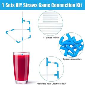 img 1 attached to 🎲 DIY Straws Kit, Play Game Drinking Straws Set, 21 Piece Creative Fun Drink Game with Assemble Straws, Game Straws for Creativity