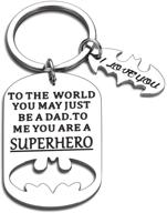 🦸 superhero-inspired keychain: perfect for anniversaries, valentines, and christmas! logo