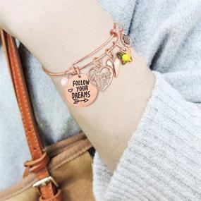 img 2 attached to 🦋 Birthday Charm Bracelet for Women Girls - Stainless Steel Butterfly Jewelry for 10th 20th 30th 40th 50th 60th 70th 80th 90th Birthday - Perfect Gift for Daughter, Sister, Friend, Girls