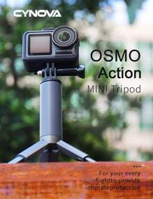 img 1 attached to 📸 CYNOVA Osmo Action Mini Tripod: GoPro Hand Grip Extension Pole/Portable Waterproof Monopod Stick & Tabletop Stand Tripod for GoPro Hero/Osmo Mobile/Gimbal/xiaomi yi/Any Cameras up to 4.6 lbs