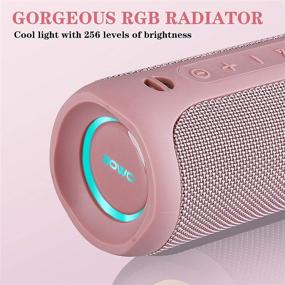 img 1 attached to 🔊 Водонепроницаемый Bluetooth-динамик IPX7 - портативный беспроводный динамик с громким звуком 25 Вт, технологией Bassboom, совместимостью TWS, временем работы 16 часов, подсветкой - розовый (идеально подходит для дома и отдыха на свежем воздухе)