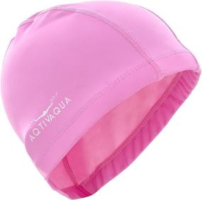 img 3 attached to 🏊 Premium AqtivAqua Spandex Swim Cap with Advanced Protective Layer: Top-quality Swimming Caps for Adult Men and Women