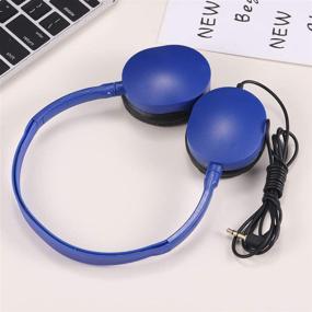 img 2 attached to 🎧 Wholesale Kids Headphones Bulk 5 Pack for Students – Durable Classroom Earphones for School Children, Teens, Boys, and Girls (Blue)