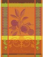 🍊 garnier thiebaut sanguine orange kitchen towels, 22" x 30" - enhanced for seo logo