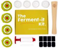 🥗 complete fermentation kit: 4 lids, 4 glass weights, pump, vegetable tamper, sticker and pen set, and a mini recipe booklet - diy fermentation made easy! logo