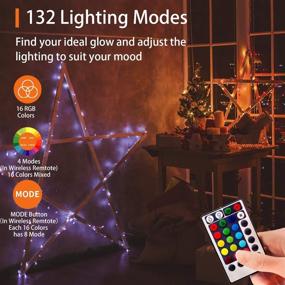 img 2 attached to 🎇 Kaulsoue 132 Lighting Modes - 16 Colored LED Fairy Lights: Color Changing, 33ft 100 LED Twinkle String Lights - Plug-in USB Powered with Adapter, Remote Control Timer - Ideal for Bedroom, Indoor Christmas Décor