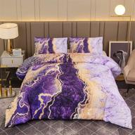 🛏️ stylish queen size bedding comforter sets: retro watercolor artwork design, 3pc set (1 comforter, 2 pillowcases) logo