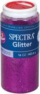 💜 pacon spectra glitter sparkling crystals 0091730 - 16 oz. shaker, purple: vibrant sparkles for craft and art projects logo