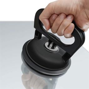 img 4 attached to EONLION Heavy Duty Car Dent Puller Suction Cup with Handles for Glass, Tiles, Mirror, and Granite Lifting - Power Gripper Sucker Plate in Black