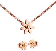 🌼 stylish vintage daisy flower pendant necklace for women and girls - kestyle stainless steel fashion accessory logo