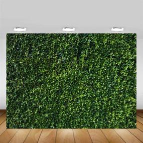 img 3 attached to Seamless Vinyl Nature Theme Green Leaves Photography Studio Backdrops 7x5ft - Ideal for Party Decorations, Lawn Grass Banners, and Props