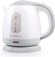 aigostar juliet - mini electric tea kettle: portable water kettle, 1.0 l, bpa-free, 1100w, grey and white логотип