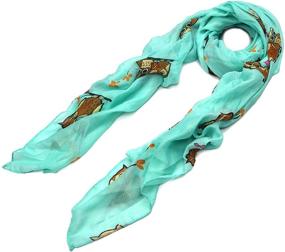 img 2 attached to Premium Night Print Fashion Scarf Women's Accessories in Scarves & Wraps