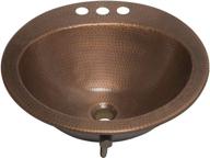 🚽 sinkology sb101-19ac bell drop-in handmade 4" faucet holes and overflow, 19", antique copper bath sink: a classy addition to your bathroom logo