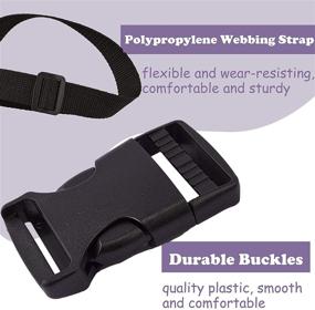 img 3 attached to 🎒 Versatile 1 Inch Polypropylene Webbing Strap with 20 Sets of Side Release Plastic Buckles - Ideal for Luggage, Pet Collars, and Backpacks