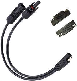 img 4 attached to ⚡️ 10AWG Solar Panel Connectors | MC4 to SAE Adapter | PV Extension Cable for RV Caravan Solar Panels Battery Charger Kit | Includes Two SAE to SAE Polarity Reverse Adapters