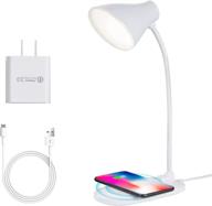 laiwoo led desk lamp with wireless charger: flexible, touch control, eye caring lights for home office логотип