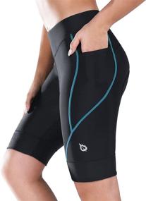 img 4 attached to BALEAF Women's Cycling Shorts with 4D Padding, Pockets & Wide Waistband for Spinning, Road Biking, UPF50+